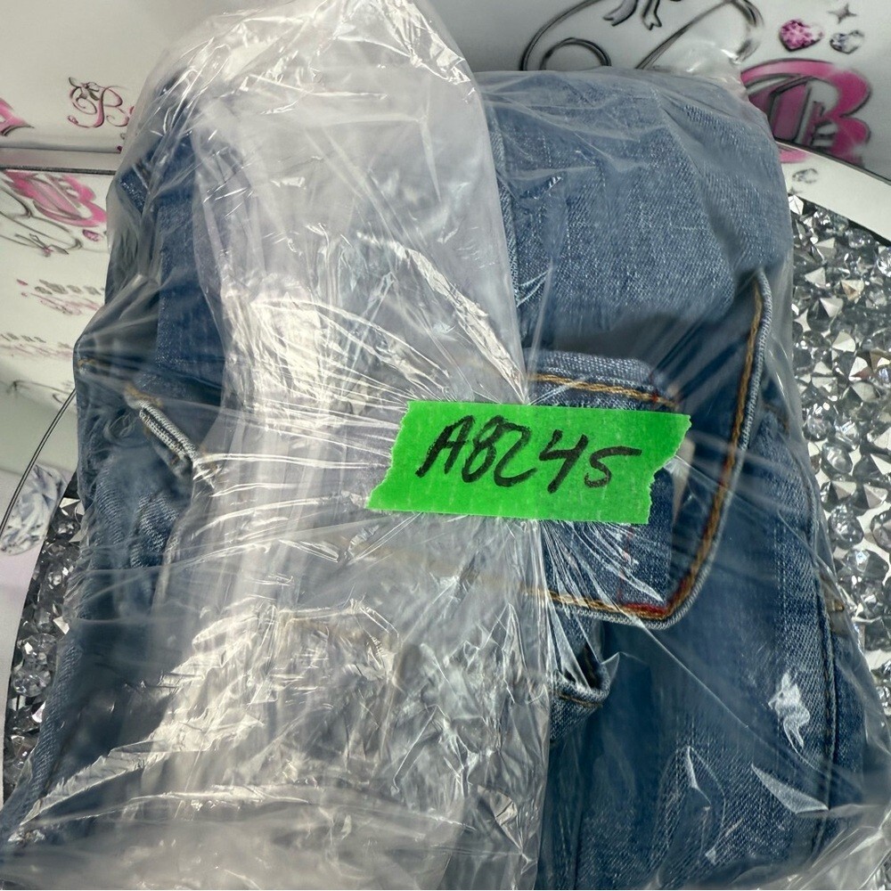 True Religion jeans pants Ricky relaxed straight Blue bottoms Jeans logos - Picture 16 of 16